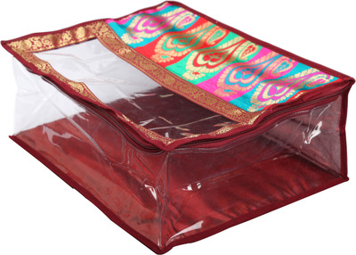 

SuiDhaga Saree Cover Navrang Organiser (Upto 6-10 Sarees) SDSC019(Maroon)