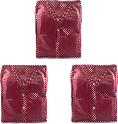 

Annapurna Sales Designer Large Shirt/T-Shirt Covers - Set of 3 Pcs Maroon00106(Maroon)