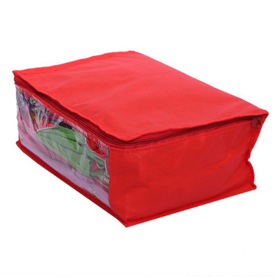 KUBER INDUSTRIES Designer Non Woven Saree Cover MKU006604 Red KUBER INDUSTRIES Garment Covers