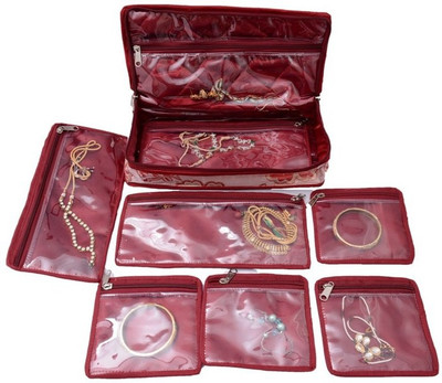 

Mun Shree Designer Vip Locker Jewallery Box 7 Pocket MS-35(Maroon)