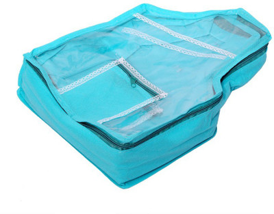 KUBER INDUSTRIES Designer Blouse Cover in Non Wooven Fabric Blue MKU006666 Blue KUBER INDUSTRIES Garment Covers