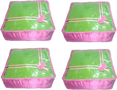 

Addyz Plain 4saree Storage Cover Blouse Salwar Suit Shirt Jeans Case(Pink)