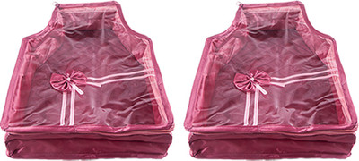 

Annapurna Sales Designer 4 Inch Height Front Transparent large Blouse Cover - Set of 2 Pcs. Pink00322(Pink)