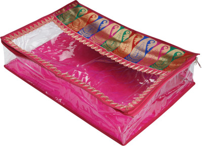 

SuiDhaga Saree Cover Long Navrang Saree Or Lehenga Cover Organiser SDSC036N(Pink)