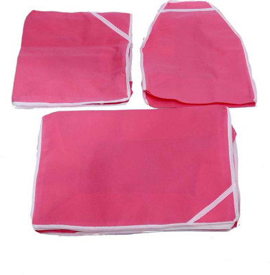 KUBER INDUSTRIES Designer Saree, Blouse Peticot Cover 3 Pcs Combo SC78 Pink KUBER INDUSTRIES Garment Covers