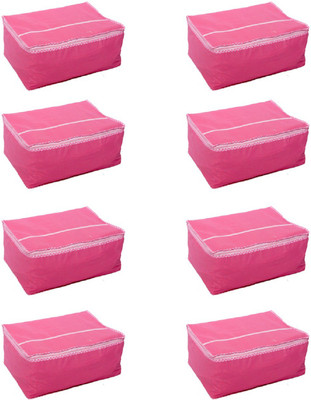 KUBER INDUSTRIES Designer Saree Cover Set of 8 Pcs in Non Woven Material (Pink) SLT021(Multicolor)