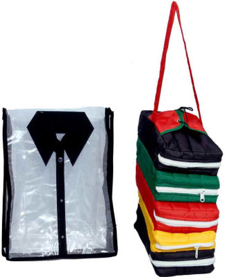 KUBER INDUSTRIES Designer Shirt Cover Shoe bag 2 Pcs set MKU5095 Multicolor KUBER INDUSTRIES Garment Covers