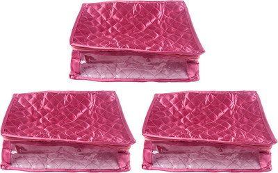

Annapurna Sales Designer 4 Inch Height Side Transparent Peticot Cover - Set of 3 Pcs. Pink00329(Pink)