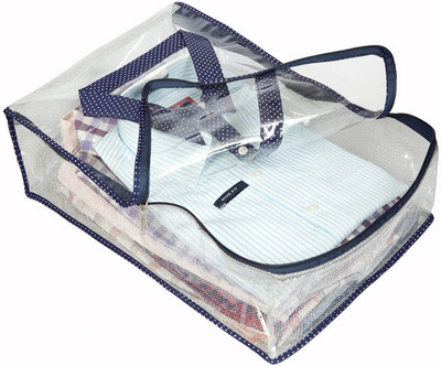 KUBER INDUSTRIES Shirt cover Transparent Net MKU188 Black, Blue KUBER INDUSTRIES Garment Covers