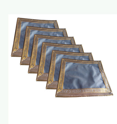 Nidhi Designer Grey Golden Border GREY-001(Grey)