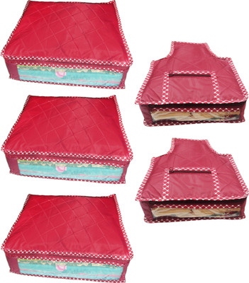 

Atorakushon Parachute Combo of 3PC Saree Cover 2PC Blouse Cover P3S&2b(Maroon)