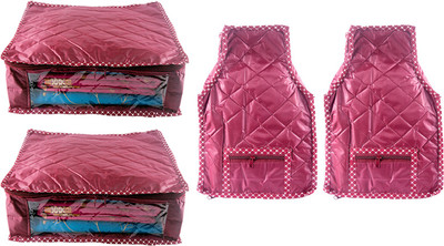 

Annapurna Sales Designer 5 Inch Height Side Transparent Large Saree and Blouse Cover - Set of 4 Pcs. Maroon00427(Maroon)