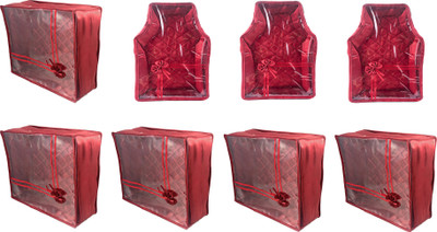 

Annapurna Sales Designer 5 Inch Height Front Transparent Large Saree and Blouse Cover - Set of 8 Pcs. Maroon00365(Maroon)