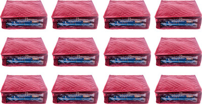 

Annapurna Sales Designer 5 Inch Height Side Transparent Large Saree Cover - Set of 12 Pcs. Maroon00309(Maroon)