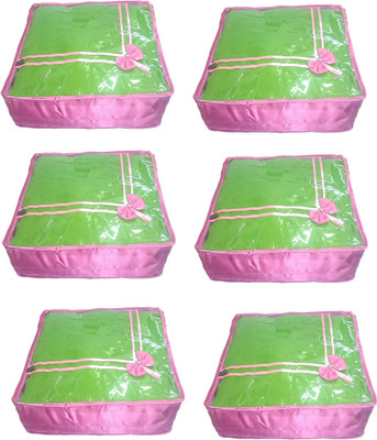 

Addyz Plain 6saree Storage Cover Blouse Salwar Suit Shirt Jeans Case(Pink)