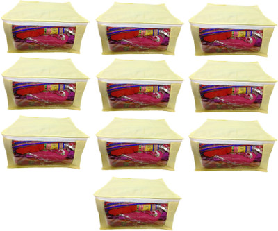 

Addyz Plain Set of 10 Pieces Large Saree Salwar Shirt Bedsheet Storage Bag Organizer(Ivory)