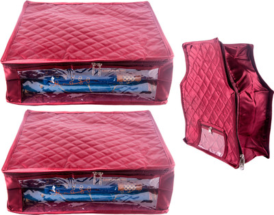 

Annapurna Sales Designer 5 Inch Height Side Transparent Large Saree and Blouse Cover - Set of 3 Pcs. Maroon00311(Maroon)