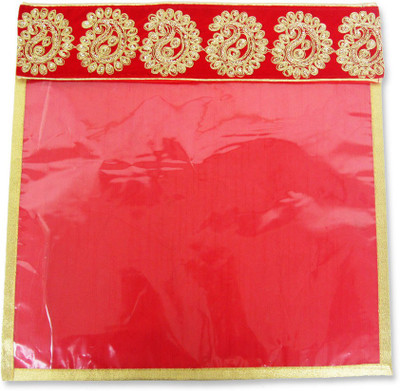

Wedding Pitara Designer Embroidered Red Saree Cover(Red)
