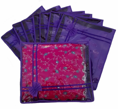 

Indi Bargain Non Woven Designer Saree Cover Set of 8(Purple)