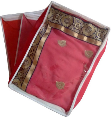 Fashion Bizz Designer Multi-Saree Cover-3 Pcs Combo(Capacity Of 15 Sarees Each) MSC-P3(Pink, White) available at flipkart for Rs.259