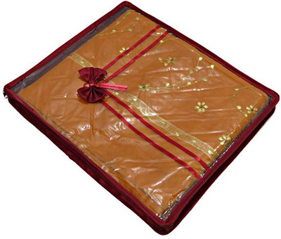 

Addyz Plain Pack Of 6 - Upto 2 Pcs Each Heavy Saree Cover(Maroon)