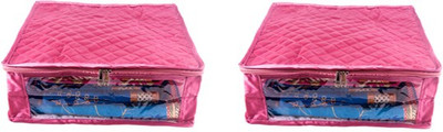 

Annapurna Sales Designer 5 Inch Height Side Transparent Large Saree Cover - Set of 2 Pcs. Pink00332(Pink)