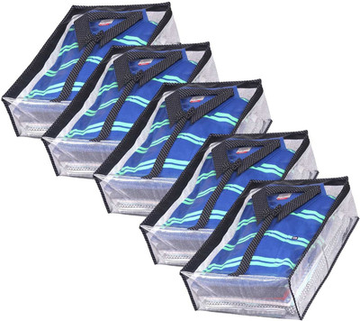 Srajanaa Mens Shirt Cover Shirt Cover With Zip Closure Pack of 5 SR 164 Multicolor Srajanaa Garment Covers