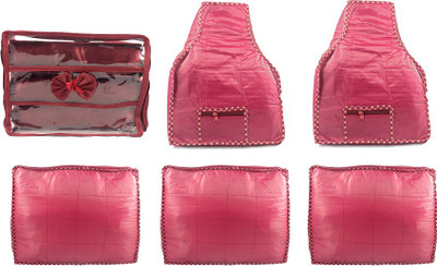 

Annapurna Sales Designer Large Saree & Blouse Covers and Churi/Bangles Case- Set of 6 Pcs. Maroon00116(Maroon)