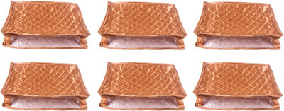 

Annapurna Sales Designer 4 Inch Height Side Transparent Peticot Cover - Set of 6 Pcs. Golden00275(Golden)