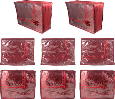 

Annapurna Sales Designer Large/Small/Single Saree Covers - Set of 8 Pcs. Maroon00136(Maroon)