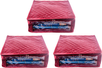 

Annapurna Sales Designer 5 Inch Height Side Transparent Large Saree Cover - Set of 3 Pcs. Maroon00305(Maroon)