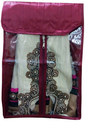 55% OFF on Kuber Industries Suit Cover Satin Mku176(Maroon, Purple)