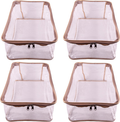 

Annapurna Sales Designer 7 Inch Height Full Transparent Big Shirt/T-shirt & Pant/Jeans/Trousers Cover - Set of 4 Pcs. Golden00494(Golden)