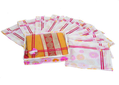 

Kuber Industries Designer Non Woven Bow Saree Cover Set Of 10 Pcs (4 Inch Height) KUBS18(White)