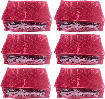 

Annapurna Sales Designer 4 Inch Height Side Transparent Peticot Cover - Set of 6 Pcs. Maroon00303(Maroon)