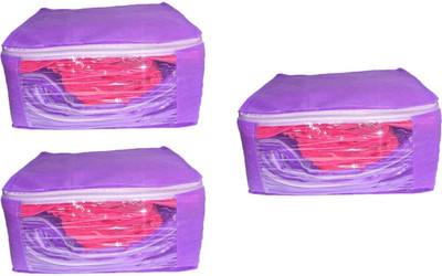 

Addyz Front Transparent Saree Cover Pack of 3(Purple)