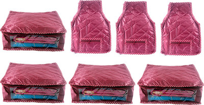 

Annapurna Sales Designer 5 Inch Height Side Transparent Large Saree and Blouse Cover - Set of 7 Pcs. Maroon00429(Maroon)