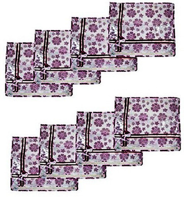

Motherland White Designer Saree Cover (Pack of 8) MLSC01(White, Multicolor)