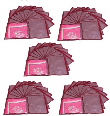 

Addyz Plain Pack Of 60 Saree Cover Keep 1 each(Maroon)