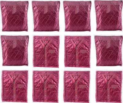 

Annapurna Sales Designer 5 Inch Height Side Transparent Large Shirt/Tshirt or Pant/Jeans/Trouser Cover - Set of 12 Pcs. Maroon00438(Maroon)