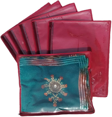 

Kuber Industries Designer Non Wooven Single Saree Cover 6 Pcs Set sc013(Maroon)