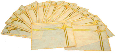 KUBER INDUSTRIES Designer Printed Non Wooven Saree Cover Set Of 12 Pcs (With Zip Lock) KUBS0038(Yellow)