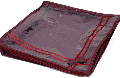 KUBER INDUSTRIES Bow Single Saree Cover KU14 Maroon KUBER INDUSTRIES Garment Covers
