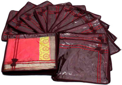 

Kuber Industries Designer Saree Cover Non Wooven Material 12 Pcs Set MKUSC146(Maroon)