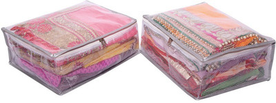 

Kuber Industries Saree Bag(Grey), Pink