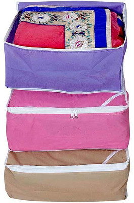 

Ombags & More non wovan Saree Cover Combo Of 3 myshri01(Multicolor)