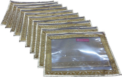 

Ruhi's Creations Designer Saree Cover (Zari Border)- Golden 7006(Gold)