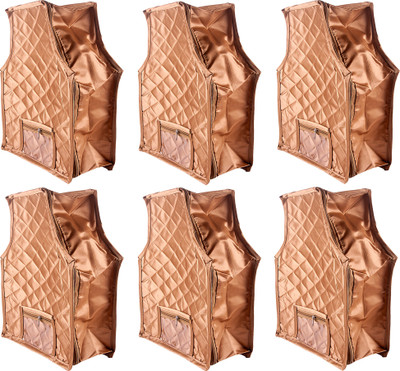 

Annapurna Sales Designer 4 Inch Height Side Transparent large Blouse Cover - Set of 6 Pcs. Golden00269(Golden)