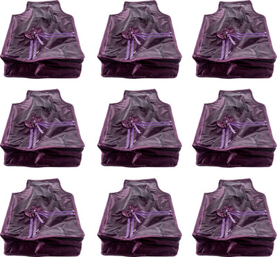 

Annapurna Sales Designer 4 Inch Height Front Transparent large Blouse Cover - Set of 9 Pcs. Purple00372(Purple)