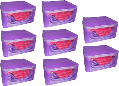 

Addyz Front Transparent Saree Cover Pack of 8(Purple)